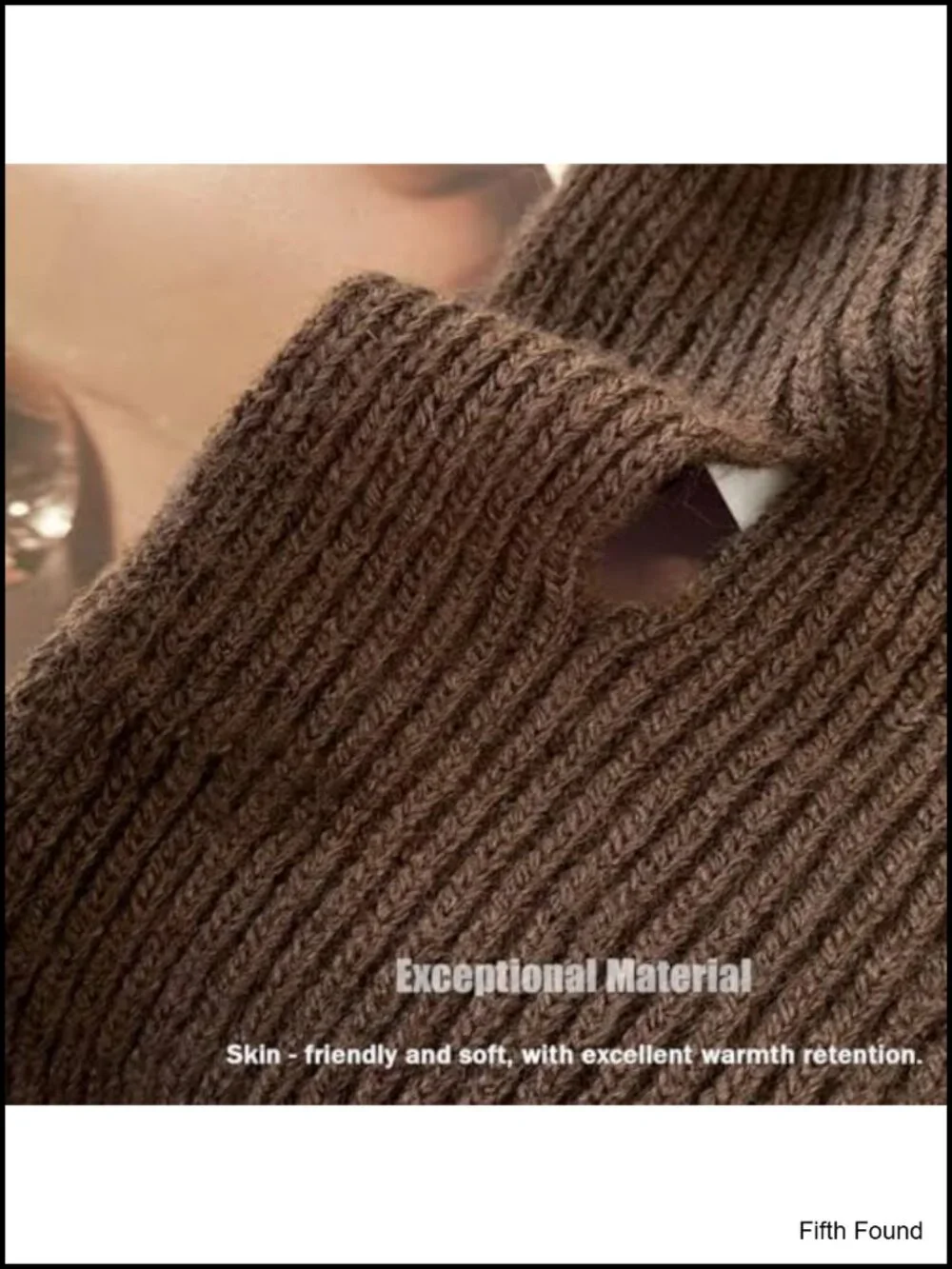 Unisex Thick Knit Scarf Extra Warm Insert Buckle Winter Neck Wrap